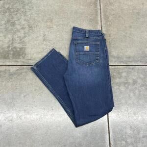 vintage carhartt faded blue relaxed fit jeans size 32 x 32